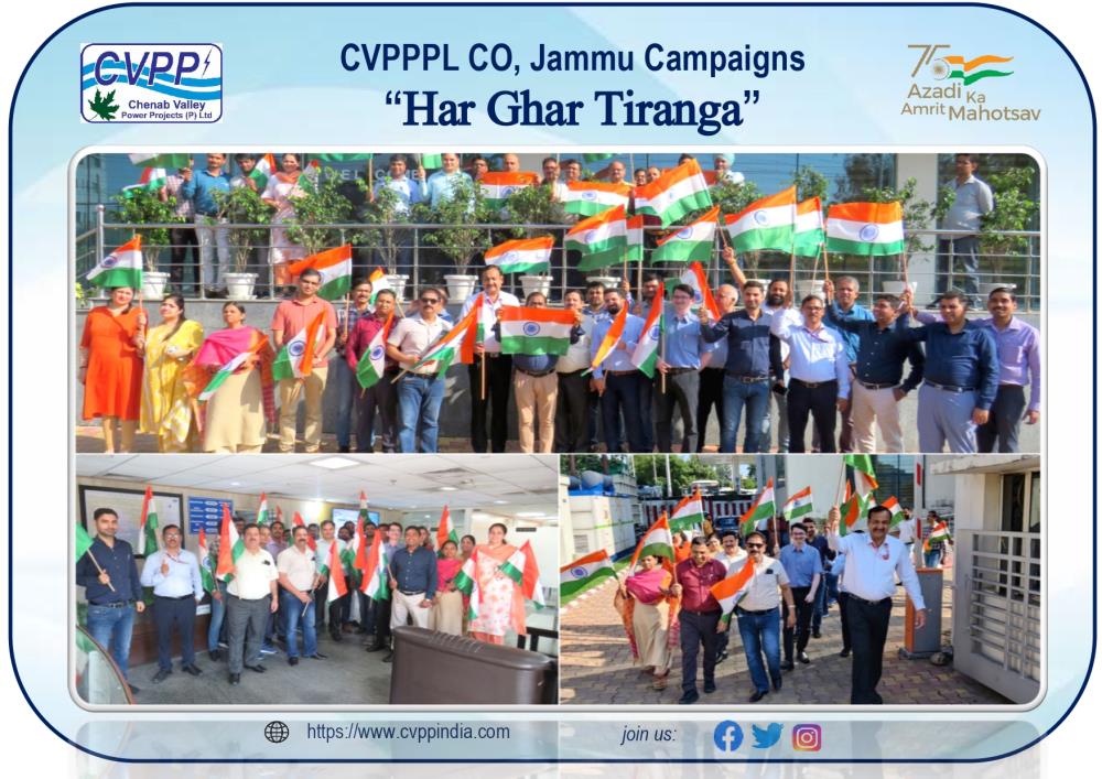 CVPPPL CO, Jammu Campaigns  “Har Ghar Tiranga”