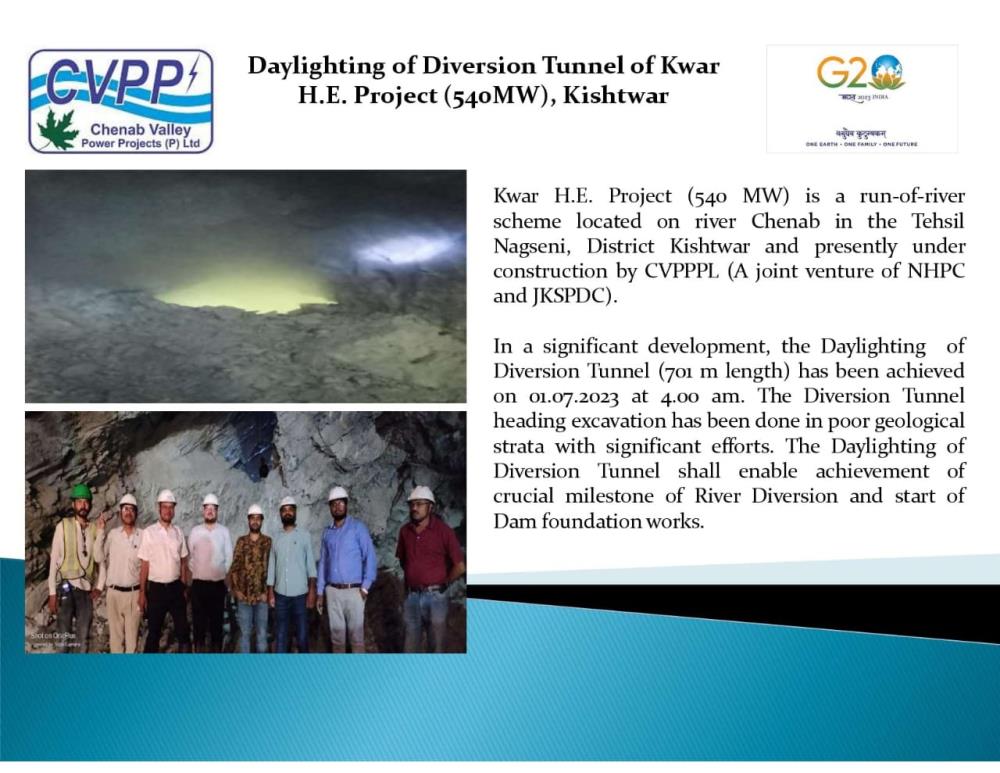 Daylighting of Diversion Tunnel of Kwar H.E. Proj...