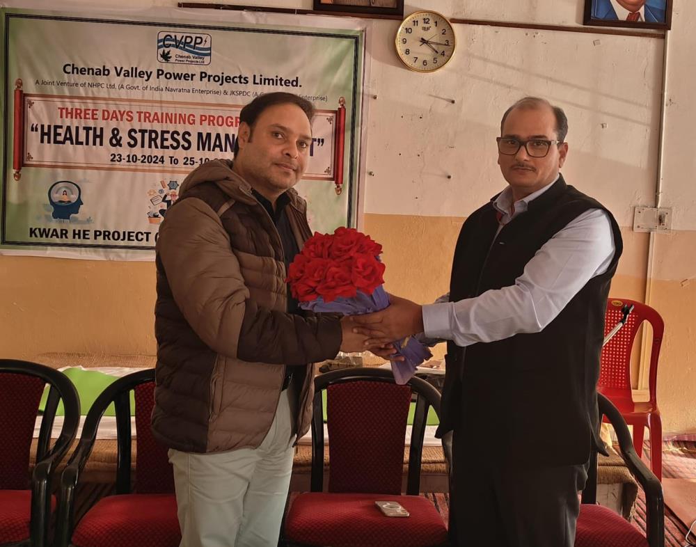3 day training programme on "Health and Stress Management" from 23 to 25 October 20242024