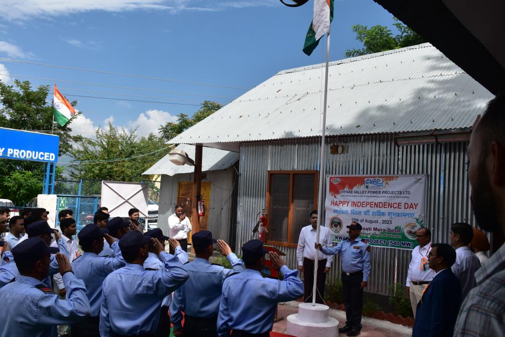 Celebration of 77th Independence Day on 15-08-2023 at Kwar HE Project