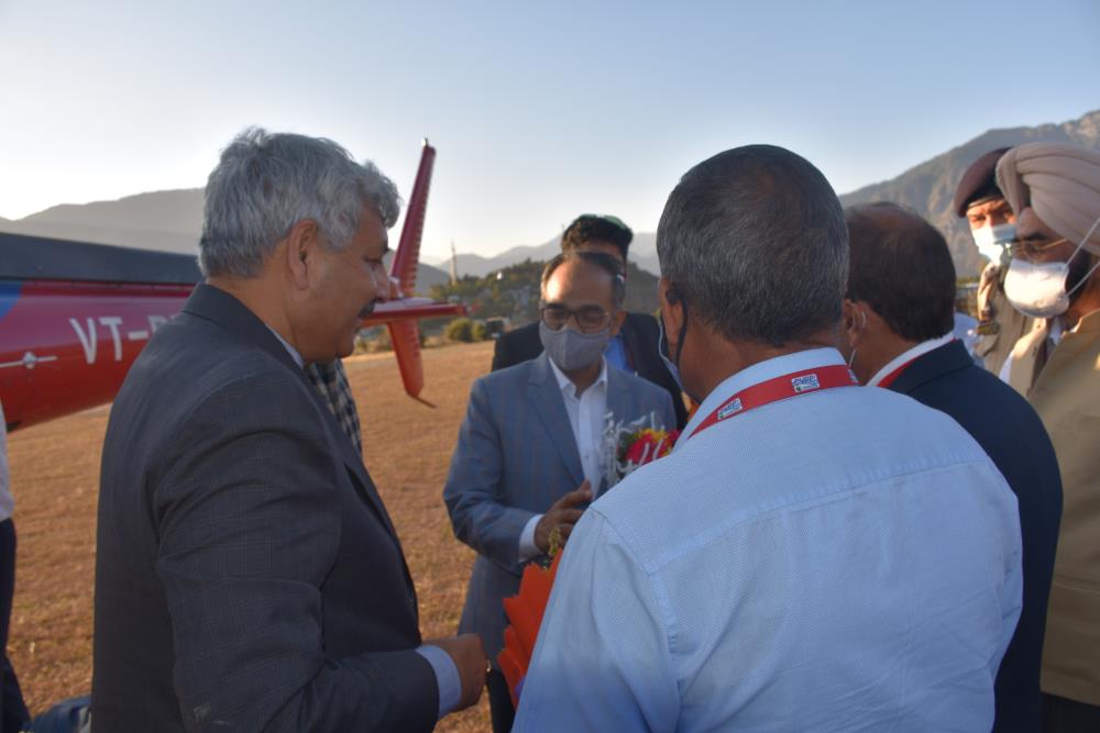 Kwar HEP Site Visit of Sh. Alok Kumar, Secretary Power, GOI, along with Joint Secretary- Distribution, CMD-NHPC, MD-CVPPPL and others Dignitaries & Sr. Officers on 07-10-2021