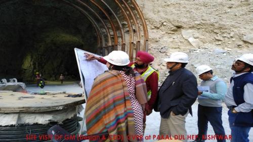 Site Visit of GM (Design & CED) at Pakal Dul HEP, Kishtwar