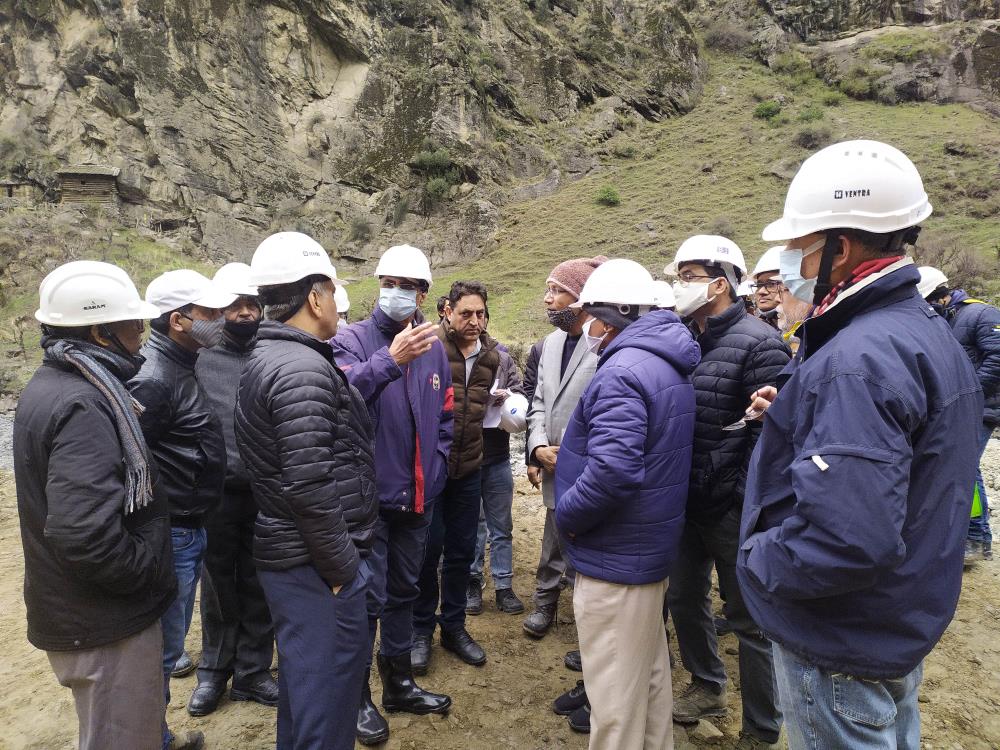 Visit of Sh.Y.K.Chaubey ,Director(Technical), NHPC Ltd to CVPPPL Projects