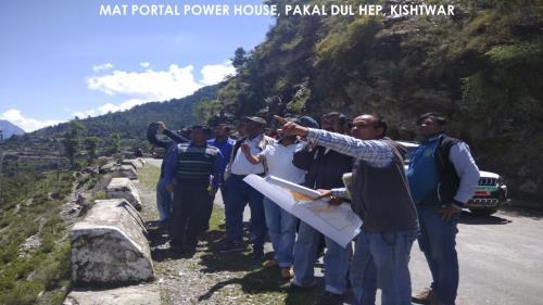 Site Visit of CE (Design) at Pakal Dul HEP (1000MW), Kishtwar