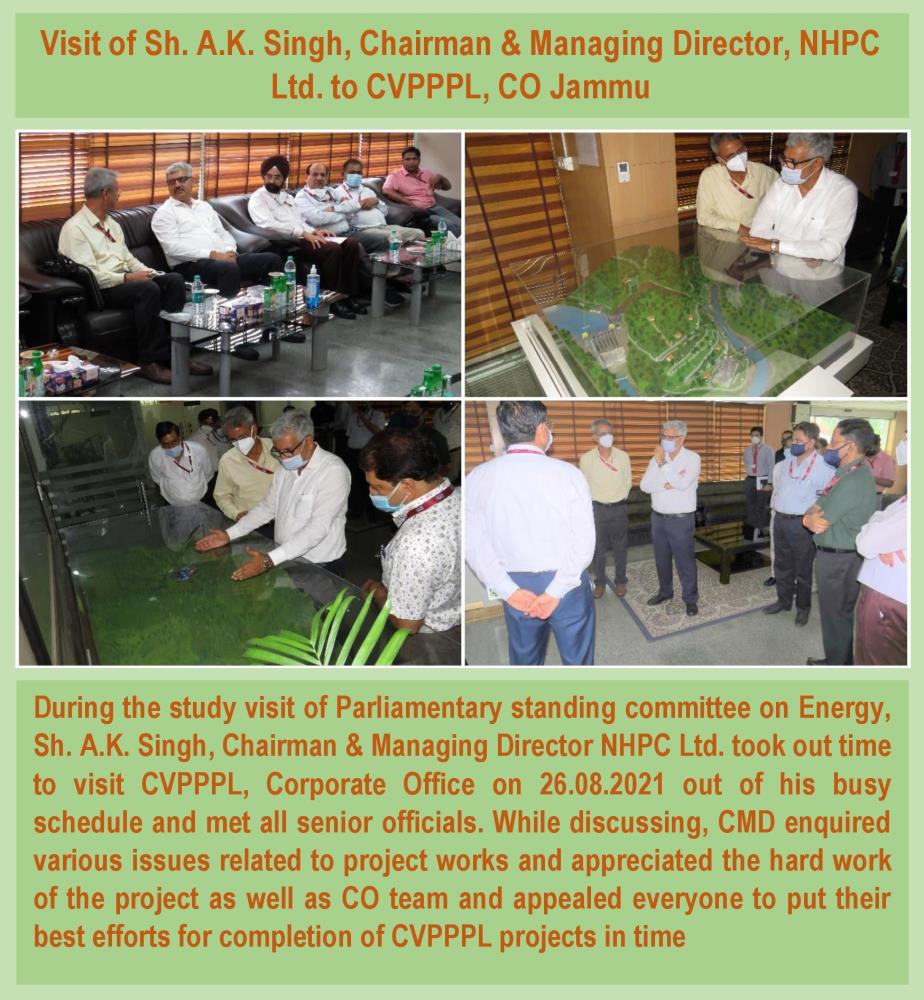 Visit of Sh. A.K. Singh, Chairman & Managing Dire...