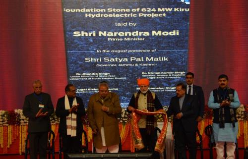 Foundation Stone Laying Ceremony of Kiru HEP by H...