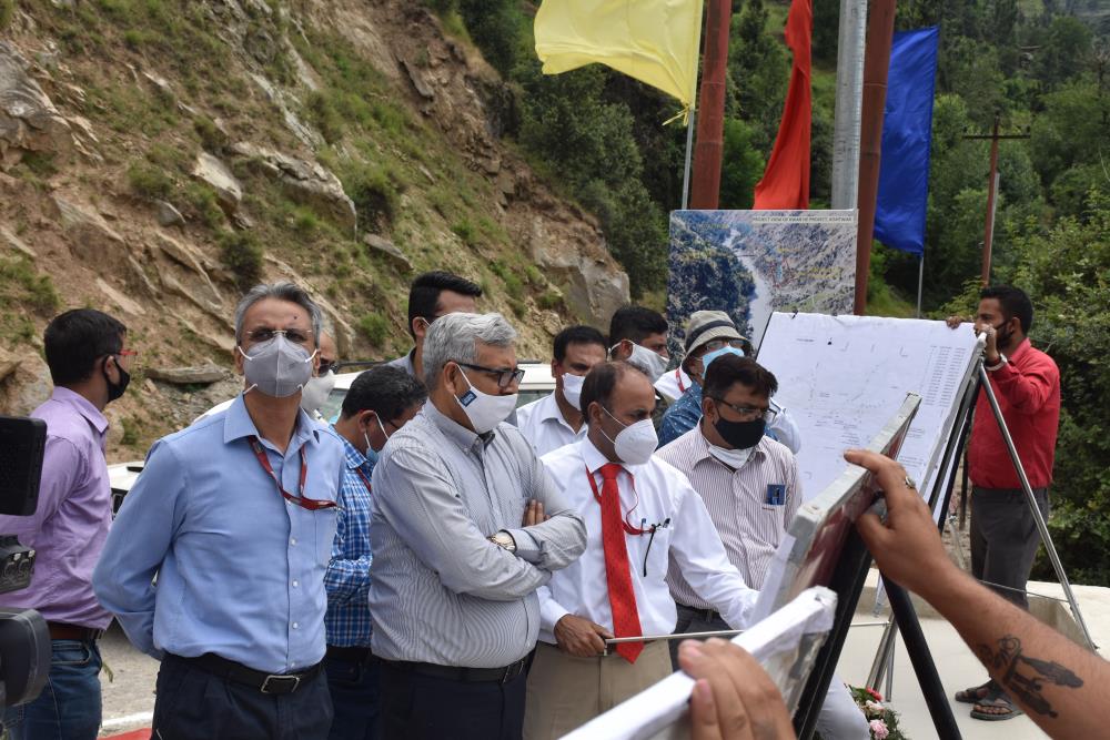 SITE VISIT OF CMD, NHPC TO KWAR HEP ON 26.06.2021