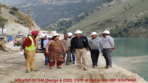  Site Visit of GM (Design &CED) at Pakal Dul HEP, Kishtwar