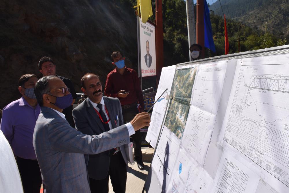 Kwar HEP Site Visit of Sh. Alok Kumar, Secretary Power, GOI, along with Joint Secretary- Distribution, CMD-NHPC, MD-CVPPPL and others Dignitaries & Sr. Officers on 07-10-2021