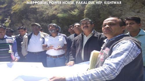 Site Visit of CE (Design) at Pakal Dul HEP (1000MW), Kishtwar