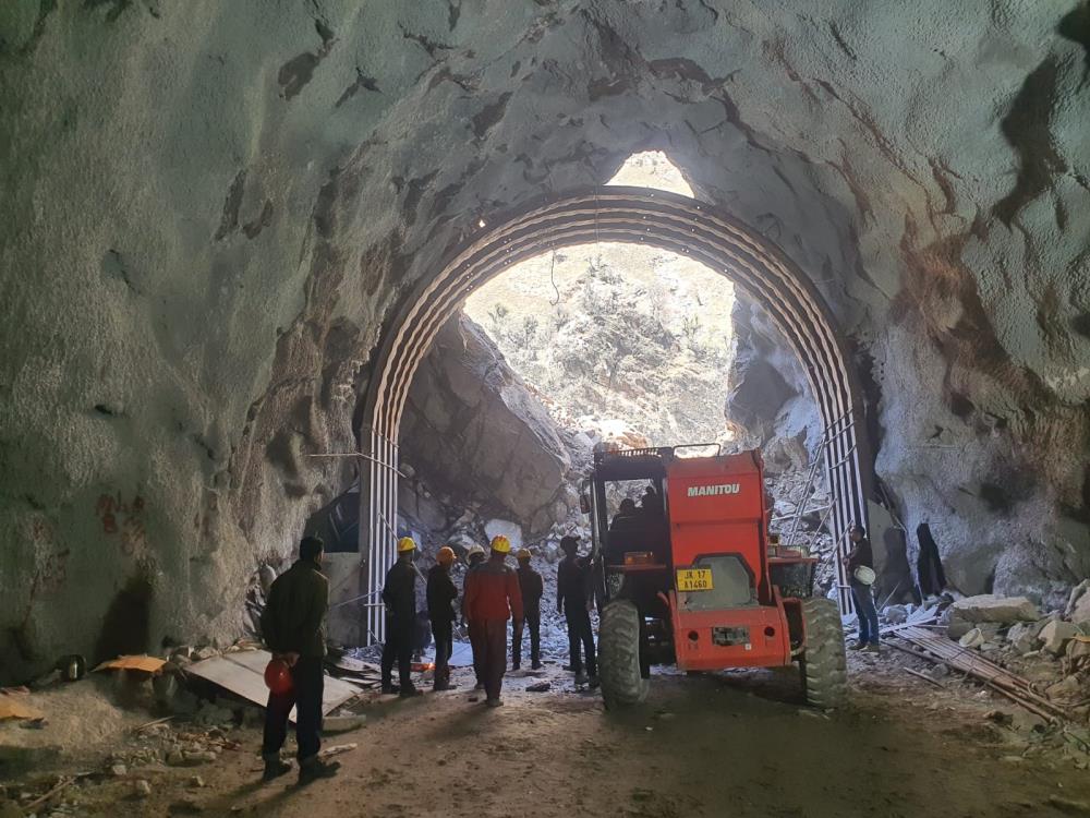 Main Access Tunnel to Transformer Cavern Ribs Erection