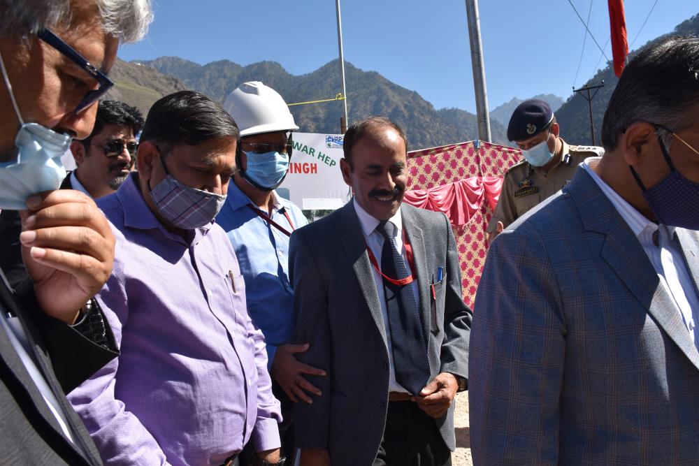 Kwar HEP Site Visit of Sh. Alok Kumar, Secretary Power, GOI, along with Joint Secretary- Distribution, CMD-NHPC, MD-CVPPPL and others Dignitaries & Sr. Officers on 07-10-2021