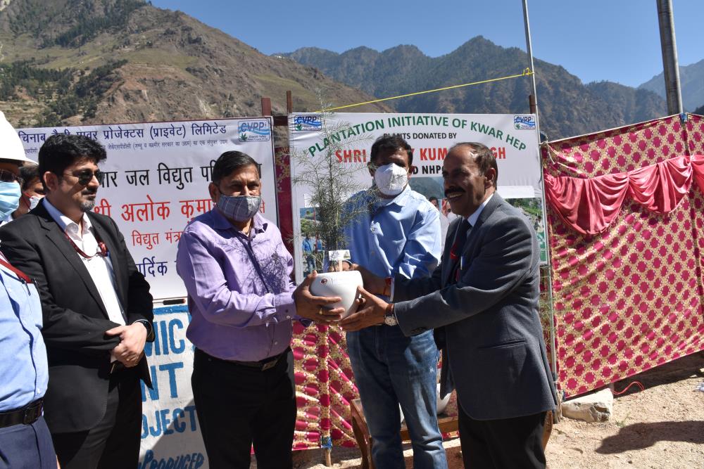 Kwar HEP Site Visit of Sh. Alok Kumar, Secretary Power, GOI, along with Joint Secretary- Distribution, CMD-NHPC, MD-CVPPPL and others Dignitaries & Sr. Officers on 07-10-2021