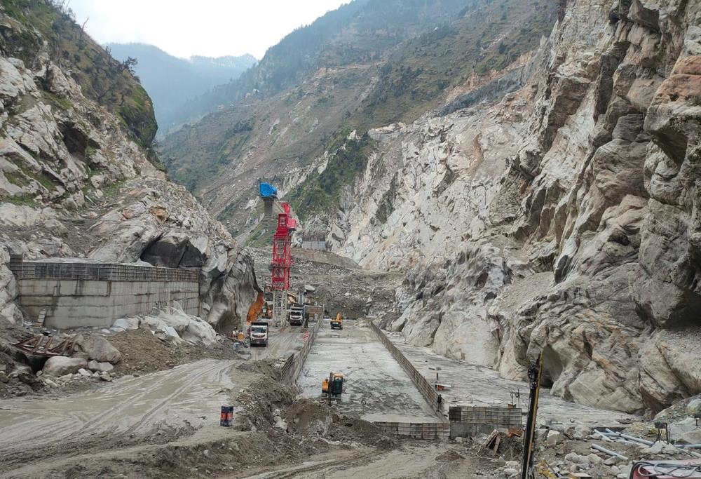 Dam area downstream view