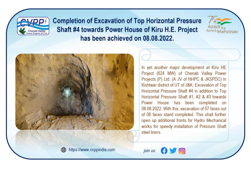 Completion of Excavation of Top Horizontal Pressu...