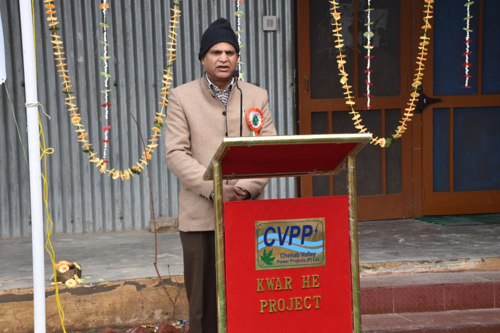 Celebration of 73rd Republic Day on 26-01-2022 at Kwar HE Project