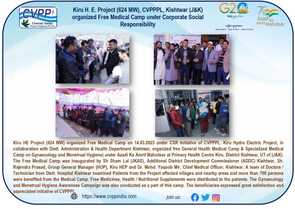 Kiru H. E. Project (624 MW), CVPPPL, Kishtwar (J&...