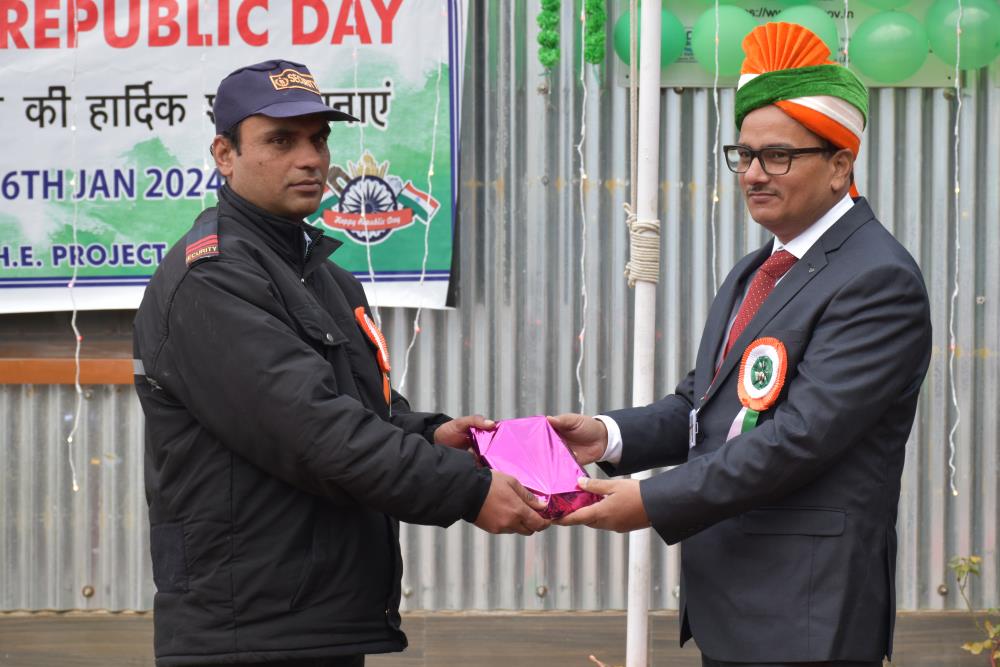 Celebration of Rebublic Day on 26-01-2024 at Kwar HE Project