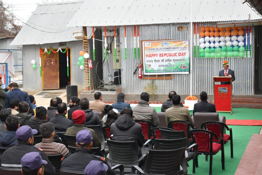 Celebration of Rebublic Day on 26-01-2024 at Kwar HE Project