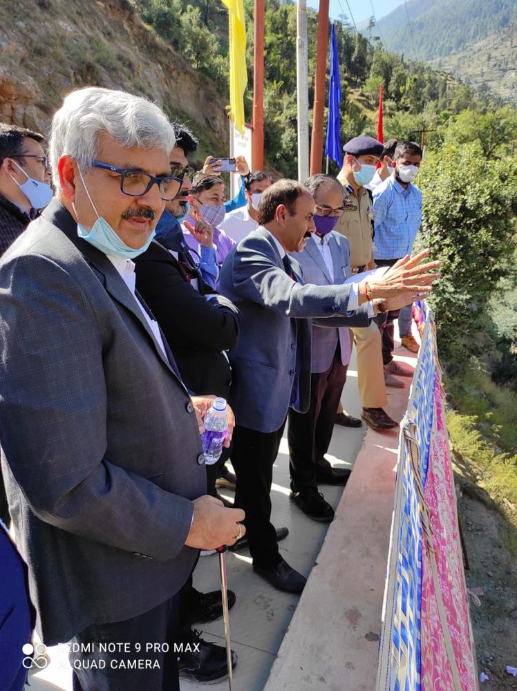 Kwar HEP Site Visit of Sh. Alok Kumar, Secretary Power, GOI, along with Joint Secretary- Distribution, CMD-NHPC, MD-CVPPPL and others Dignitaries & Sr. Officers on 07-10-2021