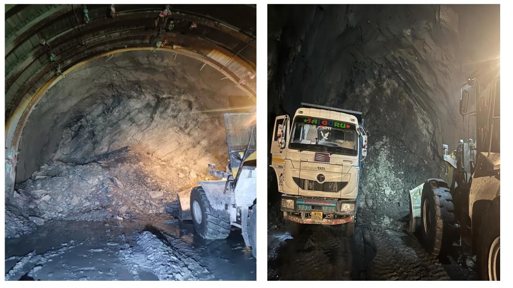 TRT-1 U/s & D/s from Intermediate Adit