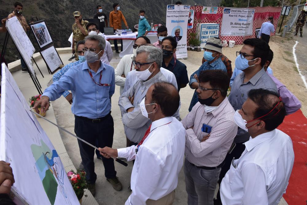 SITE VISIT OF CMD, NHPC TO KWAR HEP ON 26.06.2021