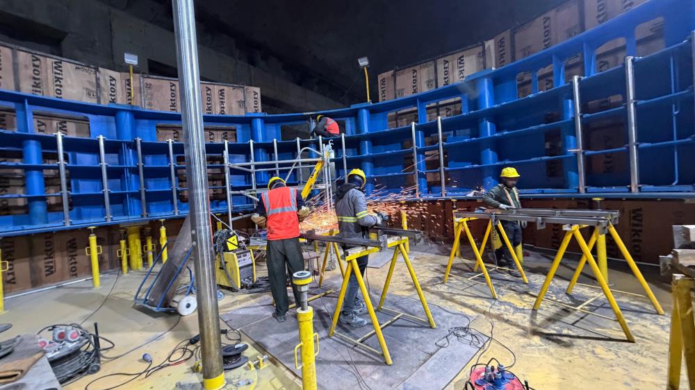 Stator Frame Works of Unit 1 in Service Bay Area