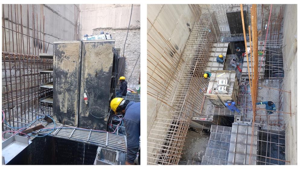 Erection of CSG Groove Liner at S1 & S2 Block