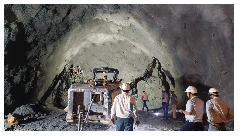 Excavation of TRT-1 D/s from Intermediate Adit