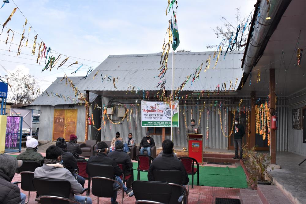 Celebration of 73rd Republic Day on 26-01-2022 at Kwar HE Project