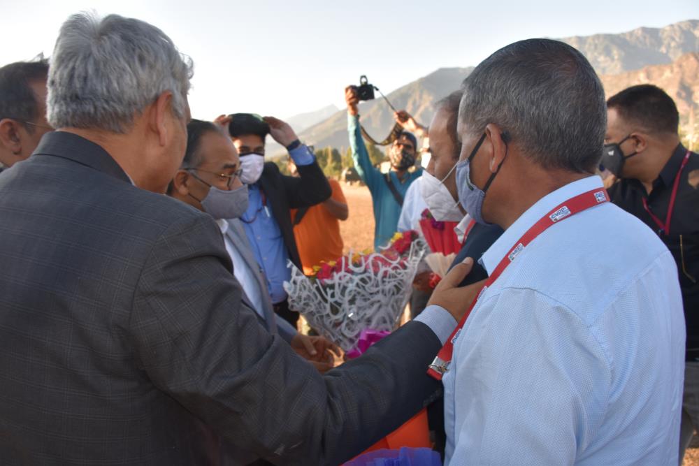 Kwar HEP Site Visit of Sh. Alok Kumar, Secretary Power, GOI, along with Joint Secretary- Distribution, CMD-NHPC, MD-CVPPPL and others Dignitaries & Sr. Officers on 07-10-2021