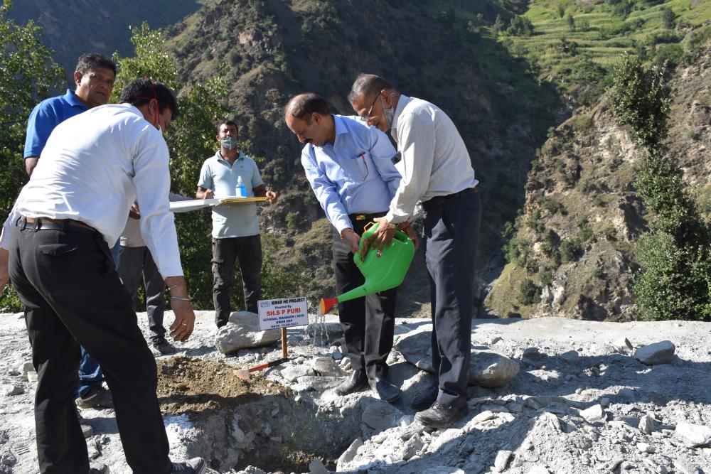 Site Visit of Sh. A.K. Choudhary, Managing Director, CVPPPL at Kwar HEP on 14-15-09-2021