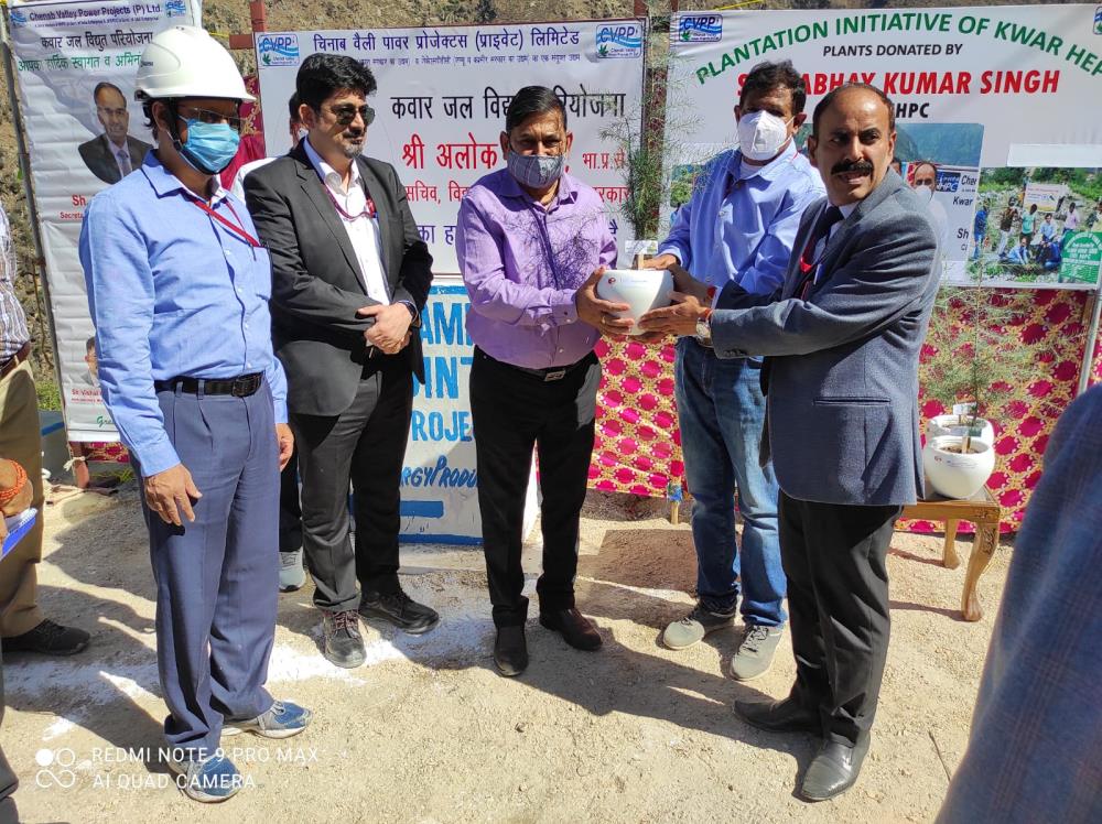 Kwar HEP Site Visit of Sh. Alok Kumar, Secretary Power, GOI, along with Joint Secretary- Distribution, CMD-NHPC, MD-CVPPPL and others Dignitaries & Sr. Officers on 07-10-2021