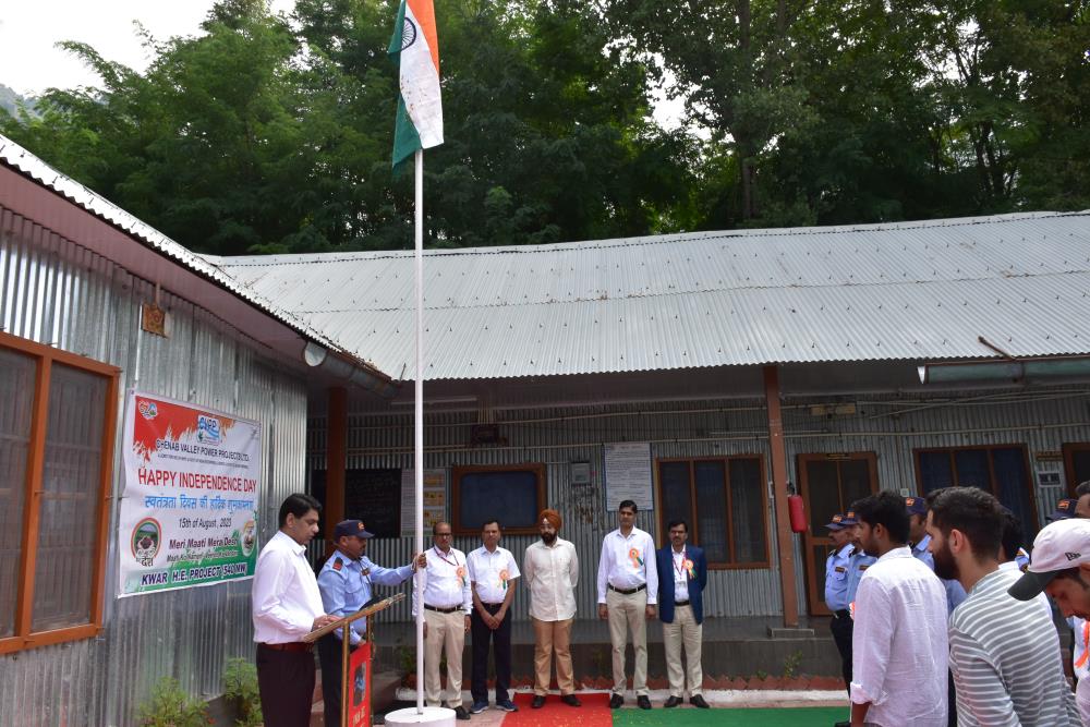 Celebration of 77th Independence Day on 15-08-2023 at Kwar HE Project