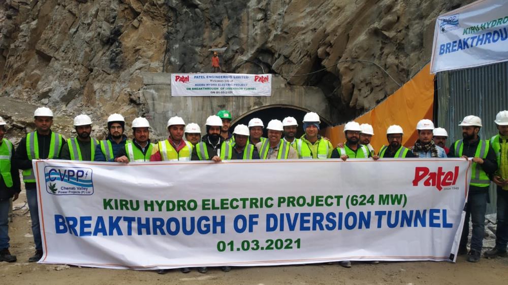 Diversion Tunnel of 624 MW Kiru HE Project  was d...