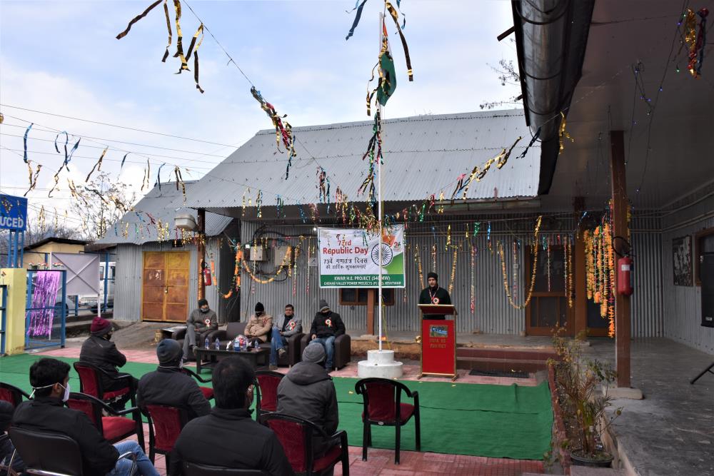 Celebration of 73rd Republic Day on 26-01-2022 at Kwar HE Project