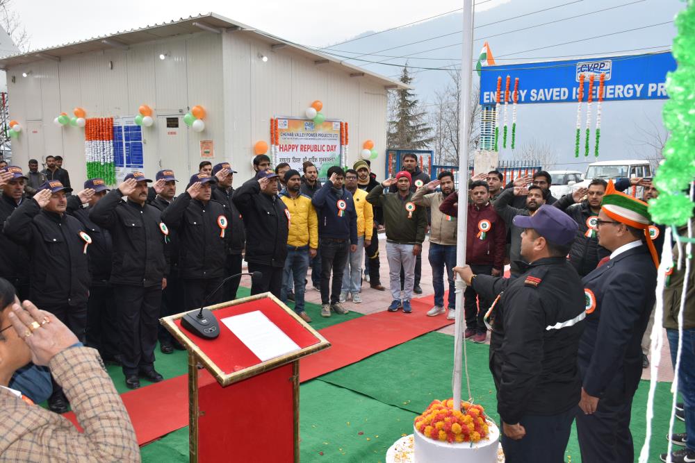 Celebration of Rebublic Day on 26-01-2024 at Kwar HE Project