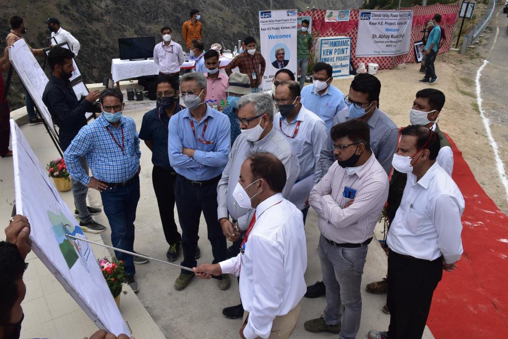 SITE VISIT OF CMD, NHPC TO KWAR HEP ON 26.06.2021