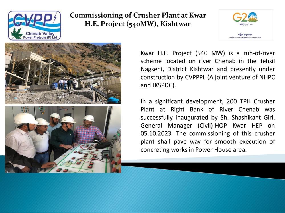 Commissioning of Crusher Plant at Kwar H. E. Proj...