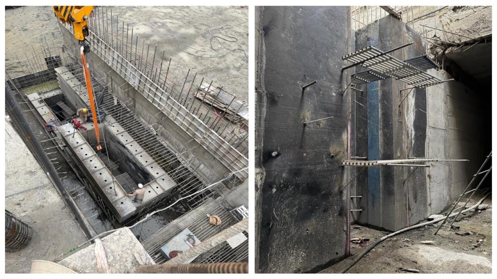 Erection of CSG Groove Liner at S1 & S2 Block