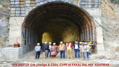 Site Visit of GM (Design &CED) at Pakal Dul HEP, Kishtwar