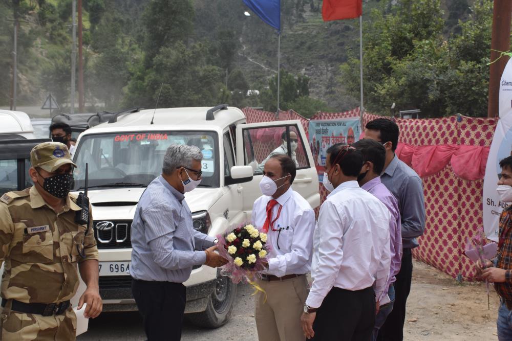 SITE VISIT OF CMD, NHPC TO KWAR HEP ON 26.06.2021