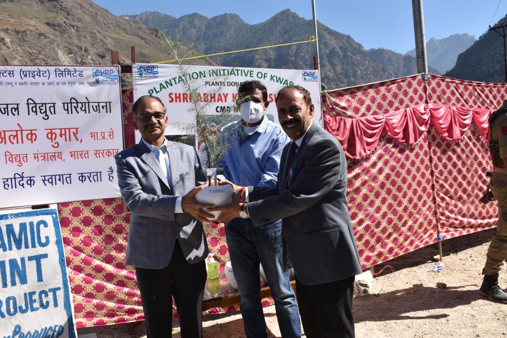 Kwar HEP Site Visit of Sh. Alok Kumar, Secretary Power, GOI, along with Joint Secretary- Distribution, CMD-NHPC, MD-CVPPPL and others Dignitaries & Sr. Officers on 07-10-2021