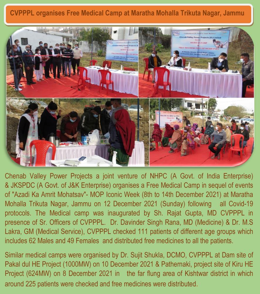 CVPPPL organises Free Medical Camp at Maratha Moh...