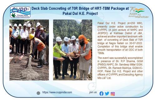 Deck Slab Concreting of 70R Bridge of HRT-TBM Pac...